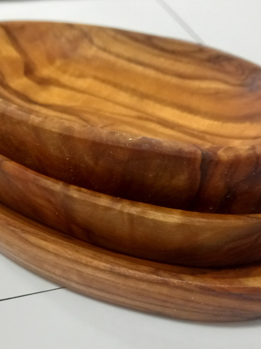Handcrafted Oval Olive Wood Serving Platter - For Nuts - Picture 3 of 3